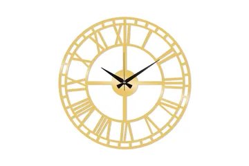 Dekoration Väggklocka - Guld - Inredning - Väggdekor - Väggklocka & väggur