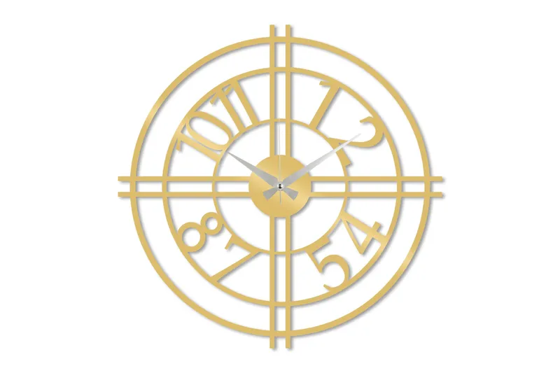 Dekoration Väggklocka, Guld