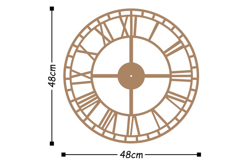 Dekoration Väggklocka - Koppar - Väggklocka & väggur