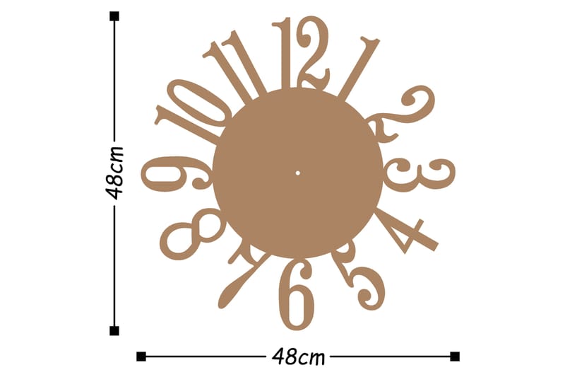 Dekoration Väggklocka - Koppar - Väggklocka & väggur