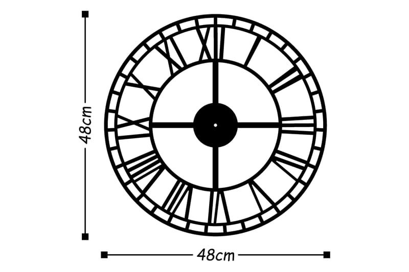 Dekoration Väggklocka - Svart - Inredning - Väggdekor - Väggklocka & väggur