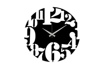 Dekoration Väggklocka - Svart - Inredning - Väggdekor - Väggklocka & väggur