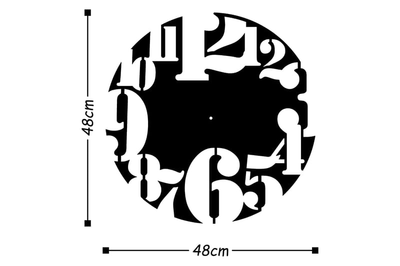 Dekoration Väggklocka - Svart - Väggklocka & väggur