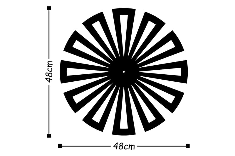 Dekoration Väggklocka - Svart - Väggklocka & väggur