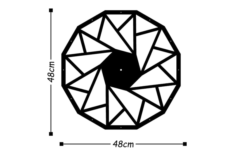 Dekoration Väggklocka - Svart - Väggklocka & väggur