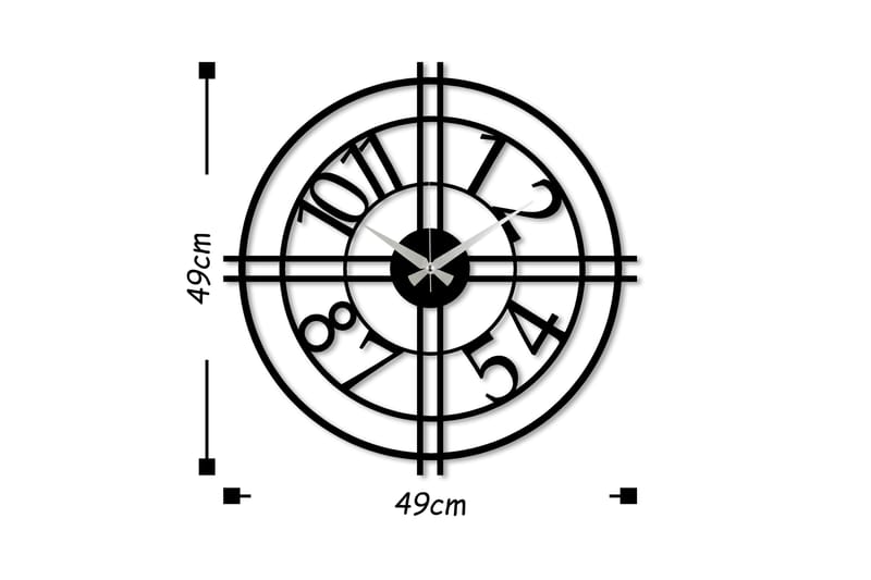 Dekoration Väggklocka - Svart - Väggklocka & väggur