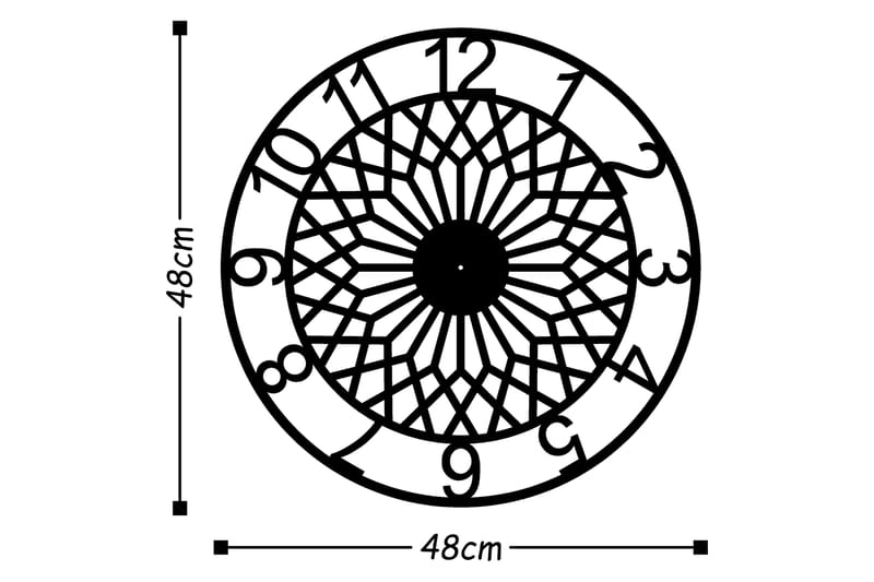 Dekoration Väggklocka - Svart - Väggklocka & väggur