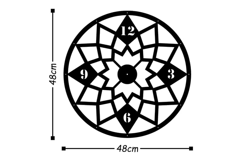 Dekoration Väggklocka - Svart - Inredning - Väggdekor - Väggklocka & väggur