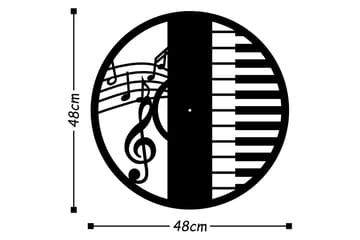 Dekoration Väggklocka - Svart - Inredning - Väggdekor - Väggklocka & väggur