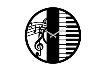 Dekoration Väggklocka - Svart - Inredning - Väggdekor - Väggklocka & väggur