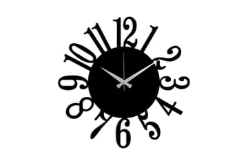 Dekoration Väggklocka - Svart - Inredning - Väggdekor - Väggklocka & väggur