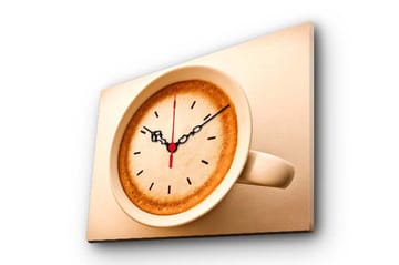 Dekorativ Canvasmålning med Klocka - Flerfärgad - Inredning - Väggdekor - Väggklocka & väggur