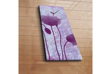 Dekorativ Canvasmålning med Klocka - Flerfärgad - Inredning - Väggdekor - Väggklocka & väggur