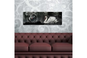 Dekorativ Canvasmålning med Klocka - Flerfärgad - Inredning - Väggdekor - Väggklocka & väggur