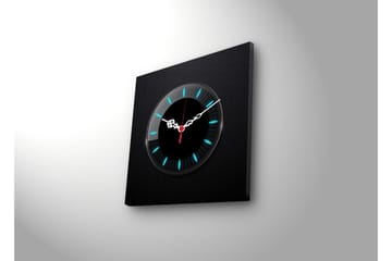 Dekorativ Canvasmålning med Klocka - Flerfärgad - Inredning - Väggdekor - Väggklocka & väggur