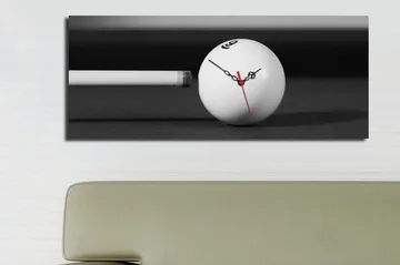 Dekorativ Canvasmålning med Klocka - Flerfärgad - Inredning - Väggdekor - Väggklocka & väggur