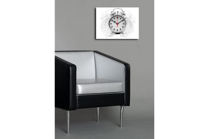 Dekorativ Canvasmålning med Klocka - Flerfärgad - Inredning - Väggdekor - Väggklocka & väggur