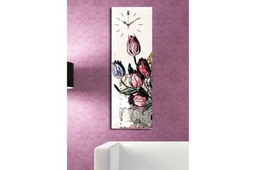 Dekorativ Canvasmålning med Klocka - Flerfärgad - Inredning - Väggdekor - Väggklocka & väggur