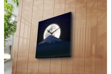 Dekorativ Canvasmålning med Klocka - Flerfärgad - Inredning - Väggdekor - Väggklocka & väggur