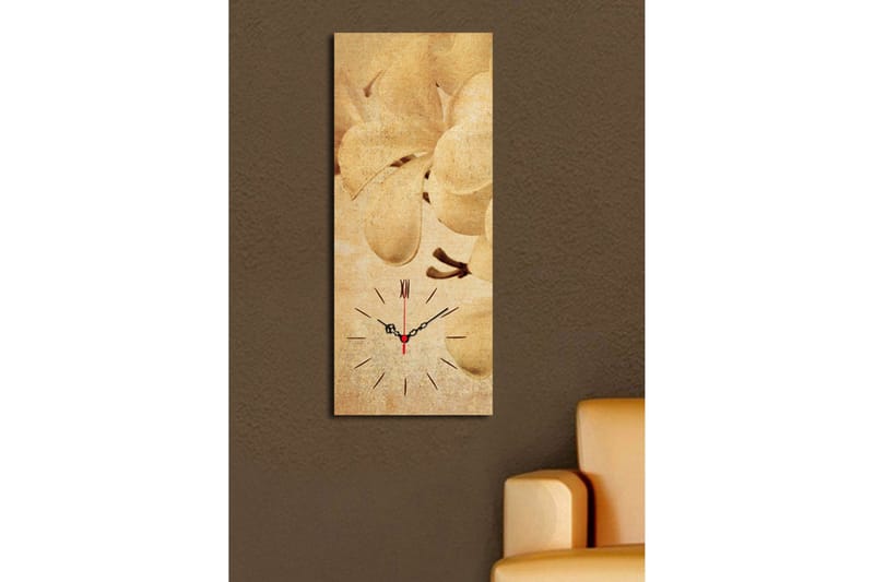 Dekorativ Canvasmålning med Klocka - Flerfärgad - Inredning - Väggdekor - Väggklocka & väggur