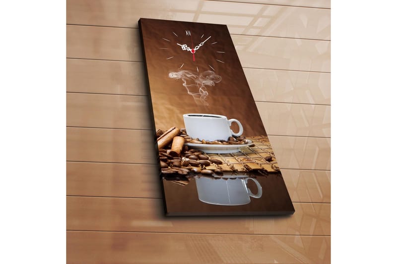 Dekorativ Canvasmålning med Klocka, Flerfärgad