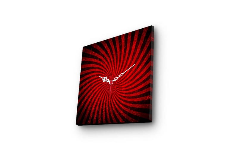 Dekorativ Canvasmålning med Klocka - Flerfärgad - Inredning - Väggdekor - Väggklocka & väggur