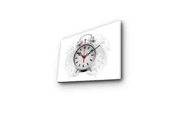 Dekorativ Canvasmålning med Klocka - Flerfärgad - Inredning - Väggdekor - Väggklocka & väggur