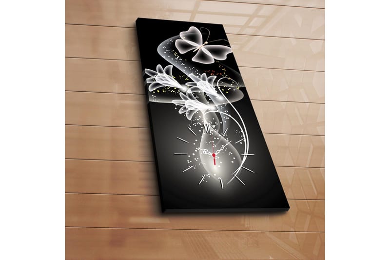 Dekorativ Canvasmålning med Klocka, Flerfärgad