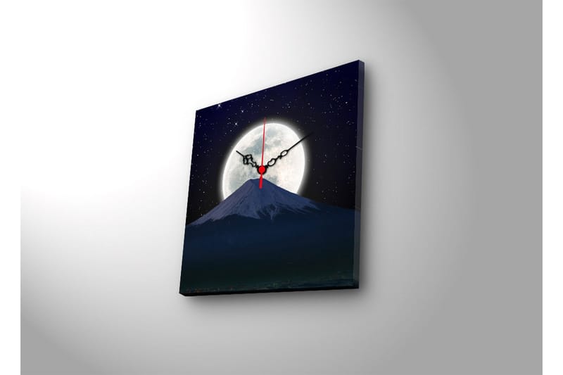 Dekorativ Canvasmålning med Klocka - Flerfärgad - Inredning - Väggdekor - Väggklocka & väggur