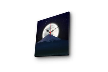 Dekorativ Canvasmålning med Klocka - Flerfärgad - Inredning - Väggdekor - Väggklocka & väggur