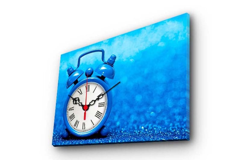 Dekorativ Canvasmålning med Klocka, Flerfärgad