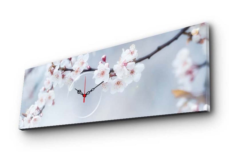 Dekorativ Canvasmålning med Klocka, Flerfärgad