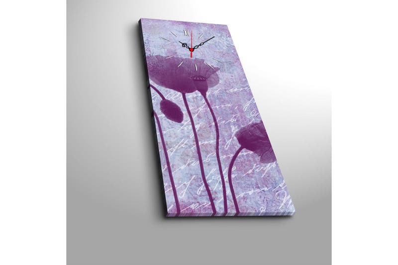 Dekorativ Canvasmålning med Klocka - Flerfärgad - Inredning - Väggdekor - Väggklocka & väggur