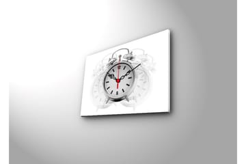 Dekorativ Canvasmålning med Klocka - Flerfärgad - Inredning - Väggdekor - Väggklocka & väggur