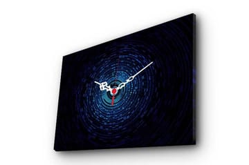 Dekorativ Canvasmålning med Klocka - Flerfärgad - Inredning - Väggdekor - Väggklocka & väggur