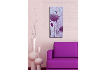 Dekorativ Canvasmålning med Klocka - Flerfärgad - Inredning - Väggdekor - Väggklocka & väggur