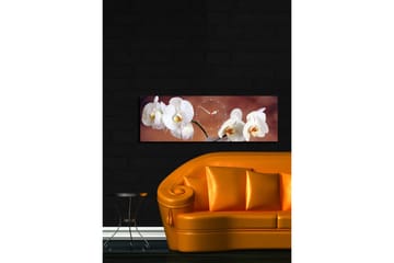 Dekorativ Canvasmålning med Klocka - Flerfärgad - Inredning - Väggdekor - Väggklocka & väggur