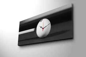 Dekorativ Canvasmålning med Klocka - Flerfärgad - Inredning - Väggdekor - Väggklocka & väggur