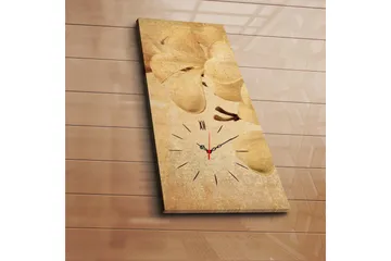 Dekorativ Canvasmålning med Klocka - Flerfärgad - Inredning - Väggdekor - Väggklocka & väggur