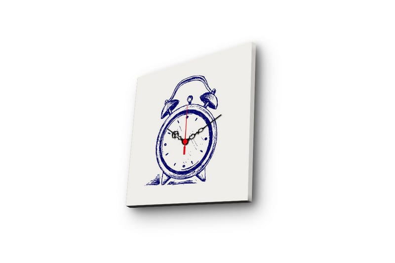 Dekorativ Canvasmålning med Klocka - Flerfärgad - Inredning - Väggdekor - Väggklocka & väggur