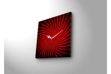 Dekorativ Canvasmålning med Klocka - Flerfärgad - Inredning - Väggdekor - Väggklocka & väggur