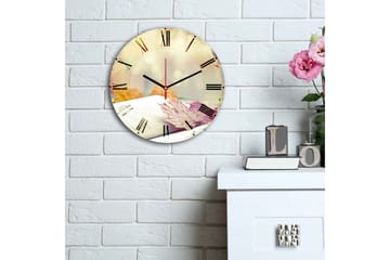 Dekorativ MDF-klocka - Flerfärgad - Inredning - Väggdekor - Väggklocka & väggur