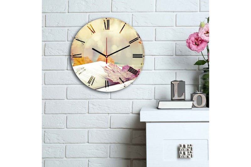 Dekorativ MDF-klocka - Flerfärgad - Inredning - Väggdekor - Väggklocka & väggur
