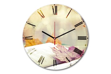 Dekorativ MDF-klocka - Flerfärgad - Inredning - Väggdekor - Väggklocka & väggur