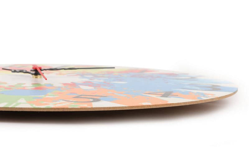 Dekorativ MDF-klocka - Flerfärgad - Inredning - Väggdekor - Väggklocka & väggur