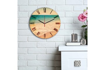 Dekorativ MDF-klocka - Flerfärgad - Inredning - Väggdekor - Väggklocka & väggur