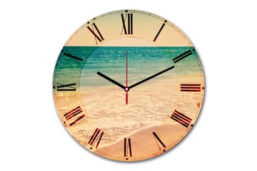 Dekorativ MDF-klocka - Flerfärgad - Inredning - Väggdekor - Väggklocka & väggur