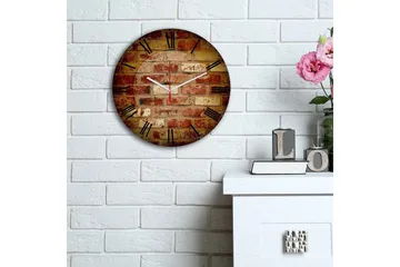 Dekorativ MDF Väggklocka 30 cm - Flerfärgad - Inredning - Väggdekor - Väggklocka & väggur