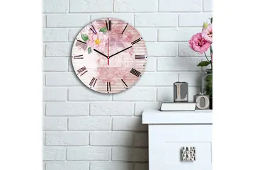 Dekorativ MDF Väggklocka 30 cm - Flerfärgad - Inredning - Väggdekor - Väggklocka & väggur