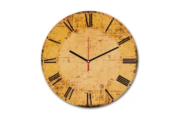 Dekorativ MDF Väggklocka 30 cm - Flerfärgad - Inredning - Väggdekor - Väggklocka & väggur